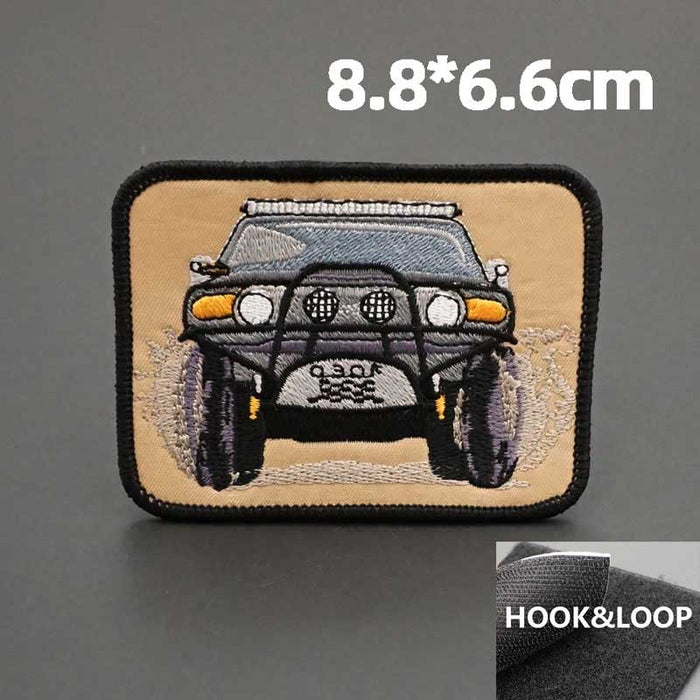 Off-Road Vehicles 'FJ Cruiser | Winch Bumper' Embroidered Velcro Patch