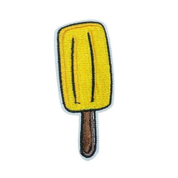 Cute 'Yellow Popsicle' Embroidered Patch