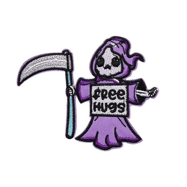 Grim Reaper 'Free Hugs' Embroidered Patch