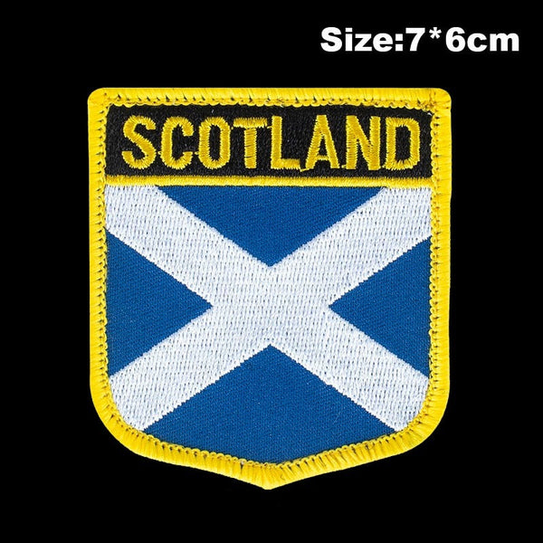 Scotland Flag '1.0' Embroidered Velcro Patch