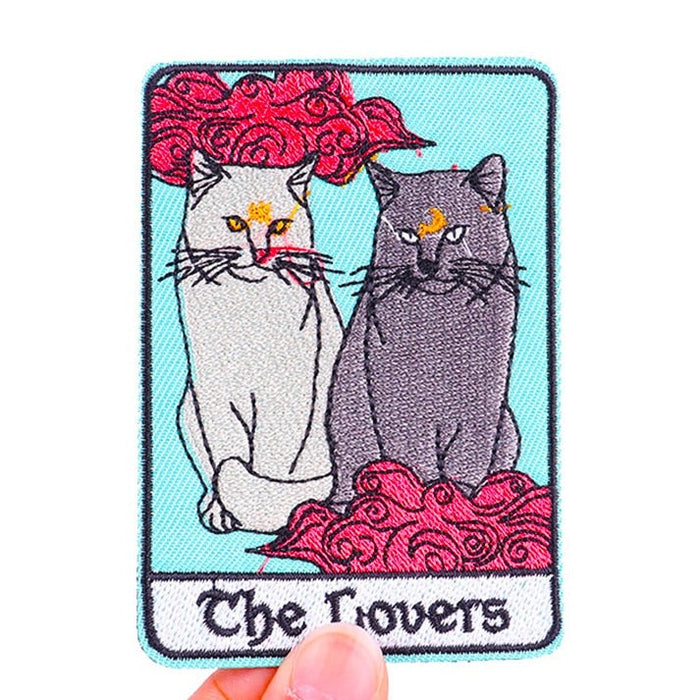 The Lovers 'White And Gray Cats' Embroidered Patch