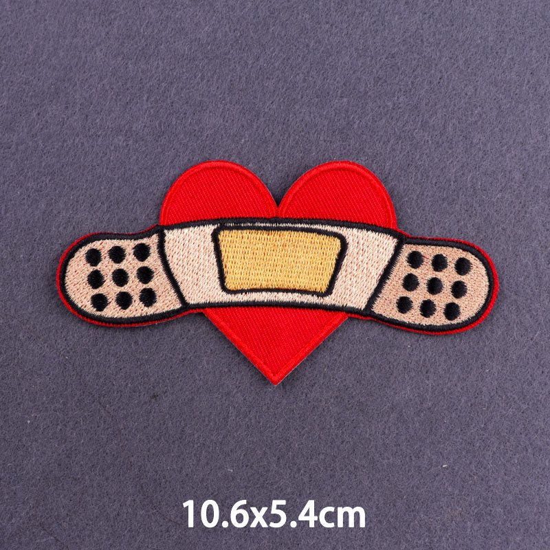 Red Heart 'Bandage' Embroidered Patch