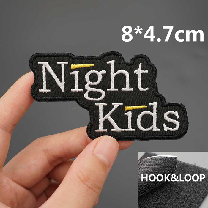 Initial D 'Night Kids | Logo' Embroidered Velcro Patch