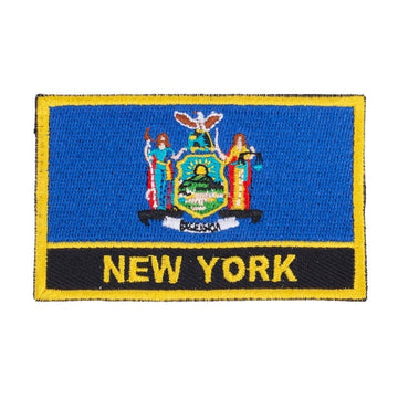 New York Flag Embroidered Patch