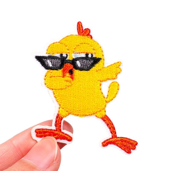 Cute 'Yellow Chick | Wearing Sunglasses' Embroidered Patch