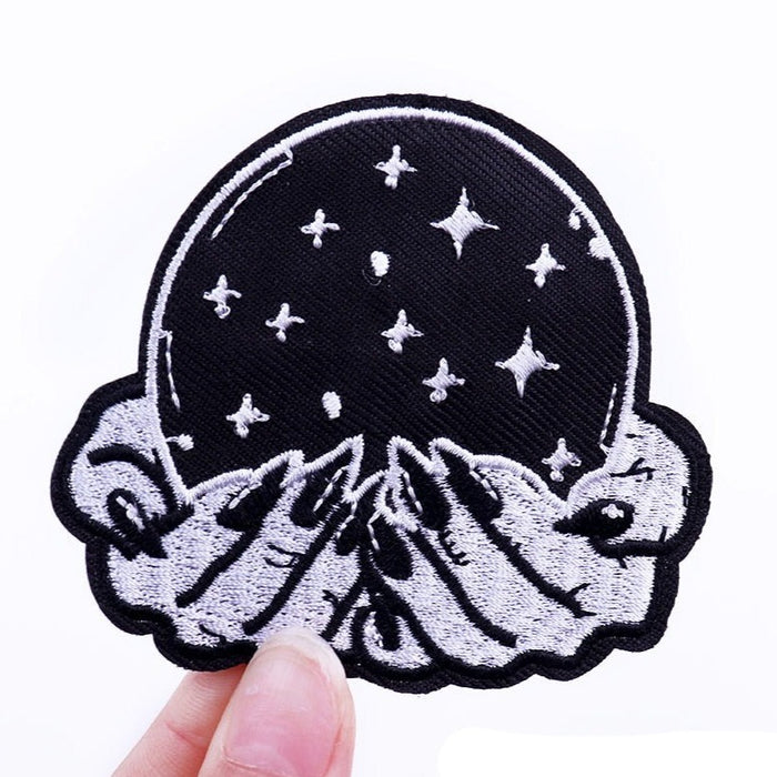 Halloween 'Witch Hands | Holding Crystal Ball' Embroidered Patch