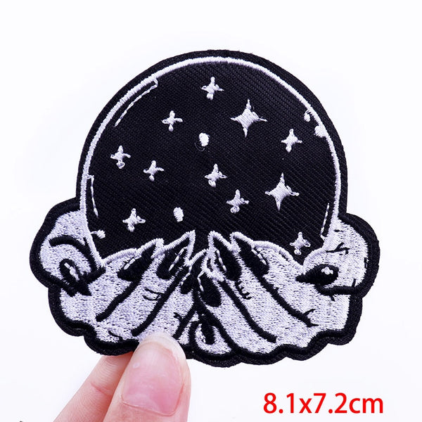 Halloween 'Witch Hands | Holding Crystal Ball' Embroidered Patch