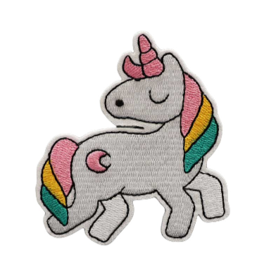 Cute rainbow unicorn iron on patches, embroidered patch, sew on patch