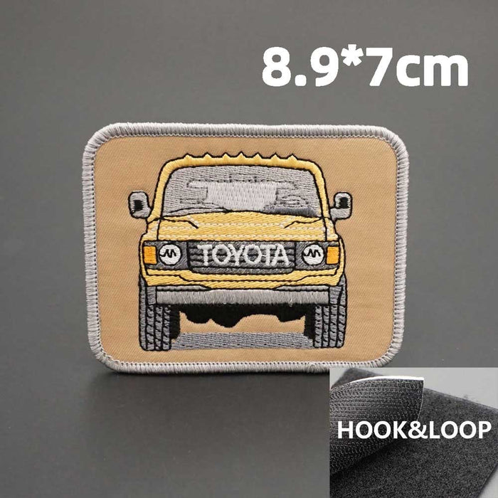 Off-Road Vehicles 'FJ Cruiser | Beige' Embroidered Velcro Patch