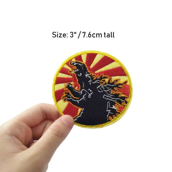 Godzilla 'Angry | Round' Embroidered Patch