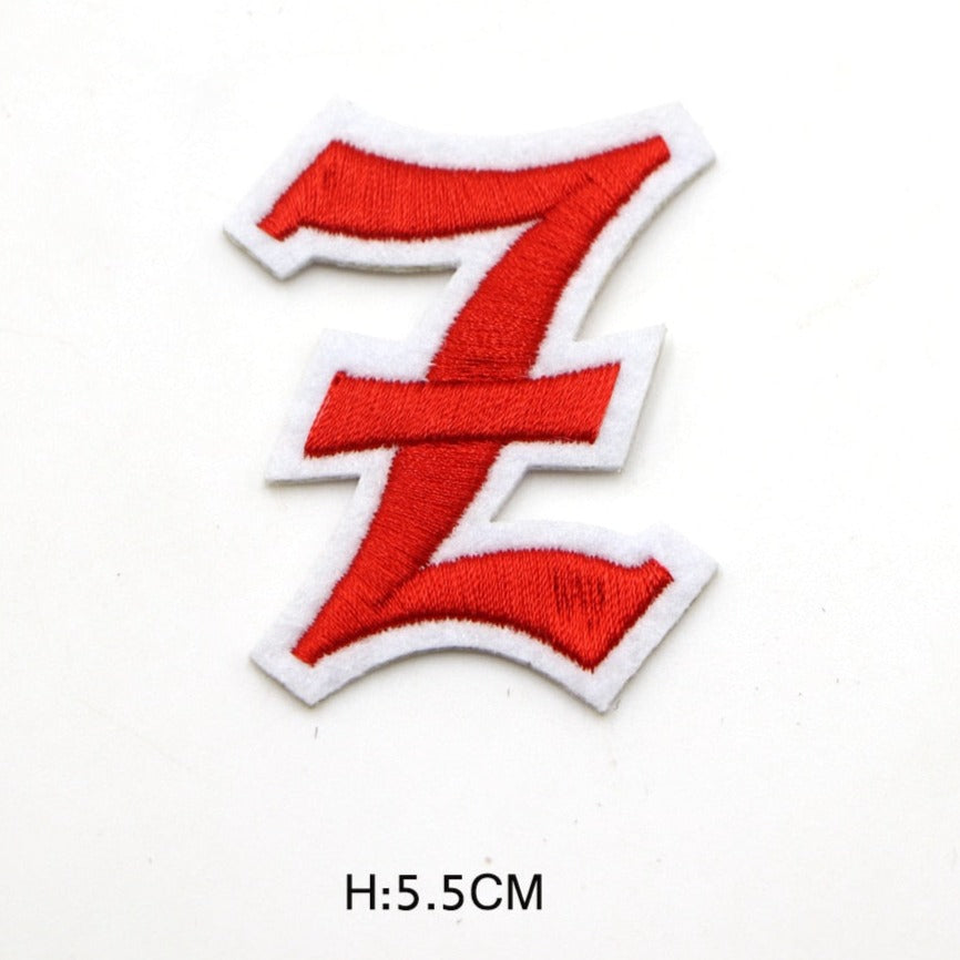 Gothic Font 'Letter Z' Embroidered Patch