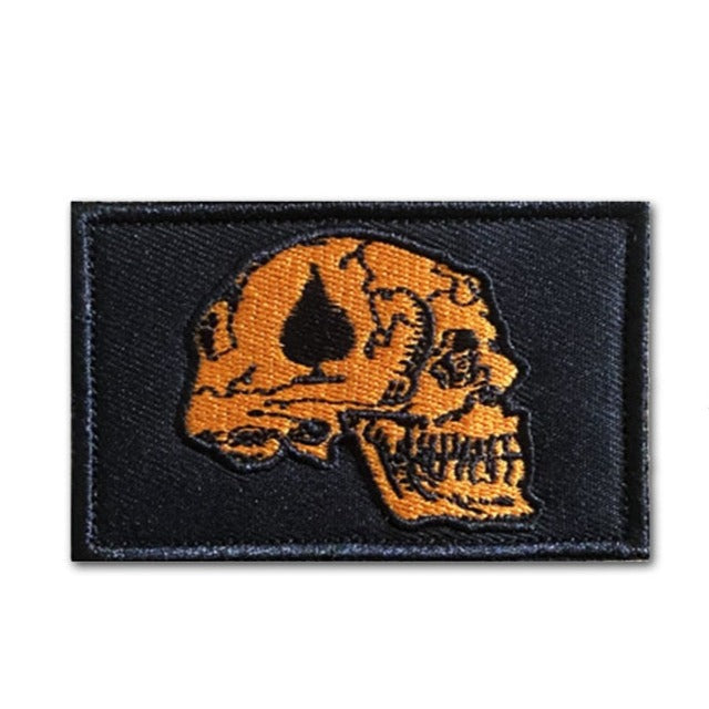Stitched Skull 'Ace of Spades' Embroidered Velcro Patch