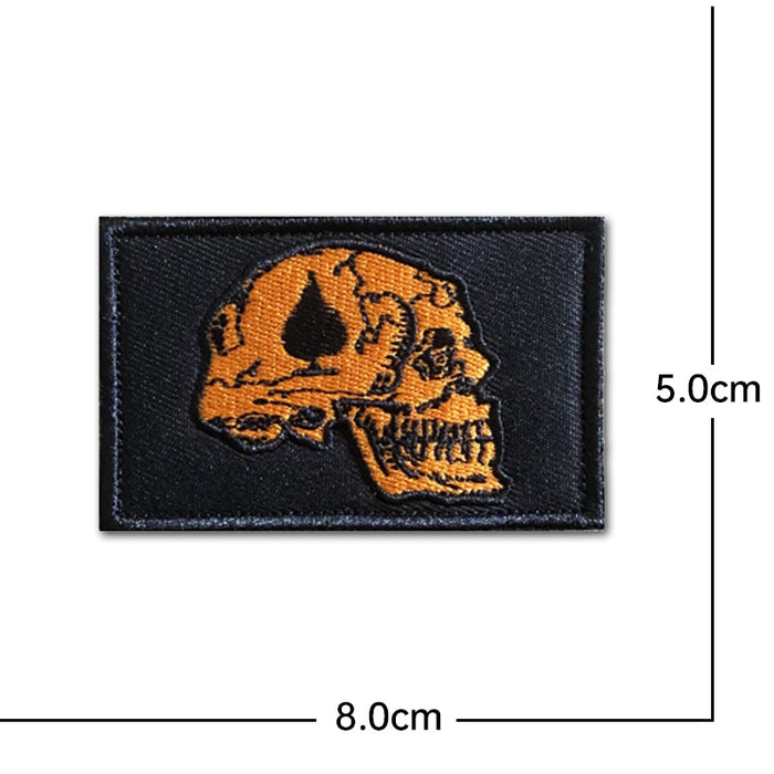 Embroidered Velcro Skull Patch France (158)