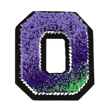 Tricolor 'Letter O' Embroidered Patch