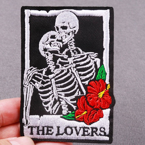 Skeleton Couple 'The Lovers | Flowers' Embroidered Patch