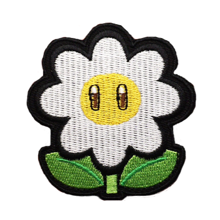 Super Mario Bros. 'Flower' Embroidered Velcro Patch
