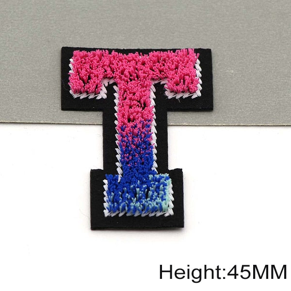 Tricolor 'Letter T' Embroidered Patch