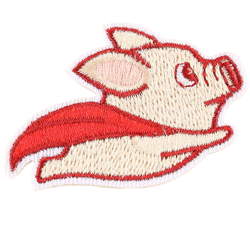 Cute 'Flying Pig' Embroidered Patch