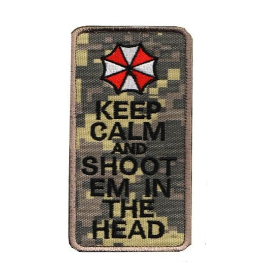 Resident Evil 'Keep Calm And Shoot Em In The Head | 3.0' Embroidered Velcro Patch