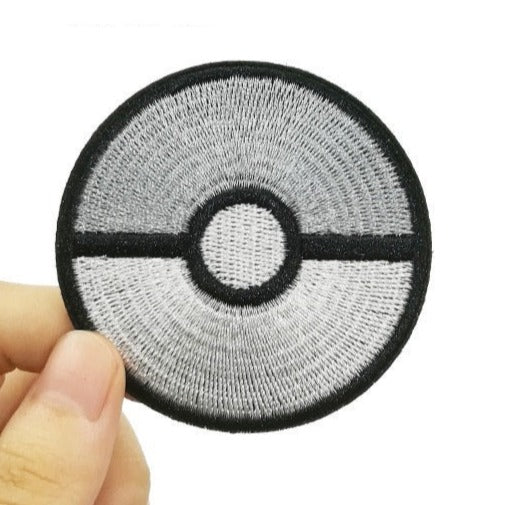 Pokemon 'Pokeball | Gray' Embroidered Patch