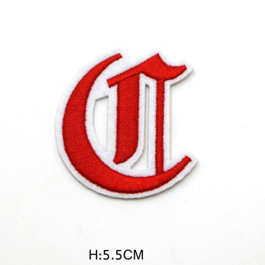 Gothic Font 'Letter C' Embroidered Patch