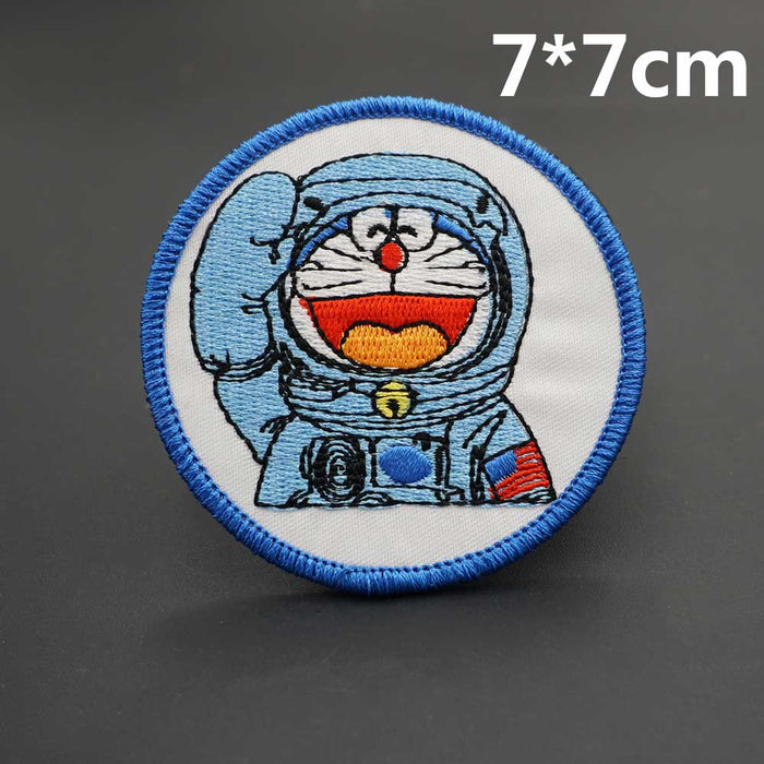 Doraemon 'Space Suit | Salute | Round' Embroidered Patch