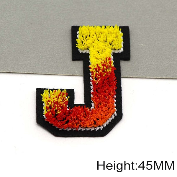 Tricolor 'Letter J' Embroidered Patch