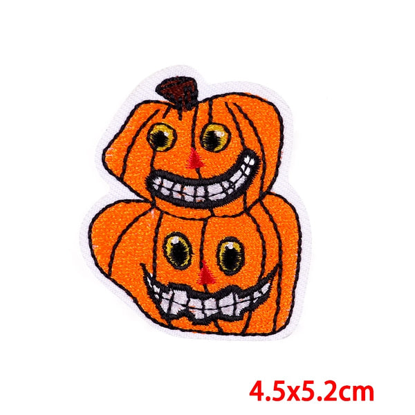 Halloween 'Pumpkin Duo' Embroidered Patch