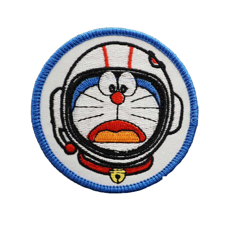 Doraemon 'Space Helmet | Round' Embroidered Velcro Patch