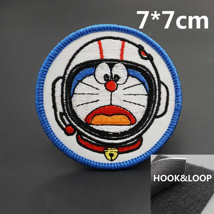 Doraemon 'Space Helmet | Round' Embroidered Velcro Patch