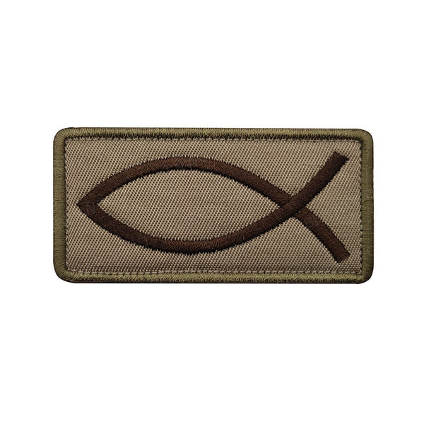 Ichthys Symbol  '1.0' Embroidered Velcro Patch