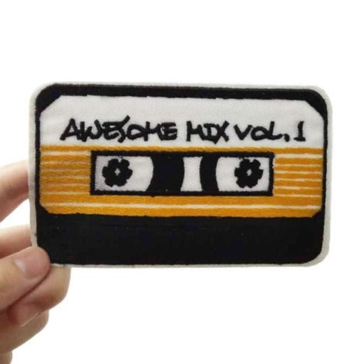 Cassette Tape 'Awesome Mix Vol.1' Embroidered Patch