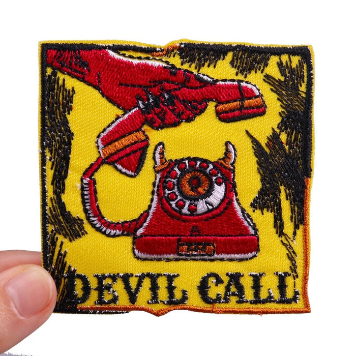 Horror 'Dev*l Call | Telephone' Embroidered Patch