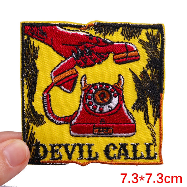 Horror 'Dev*l Call | Telephone' Embroidered Patch