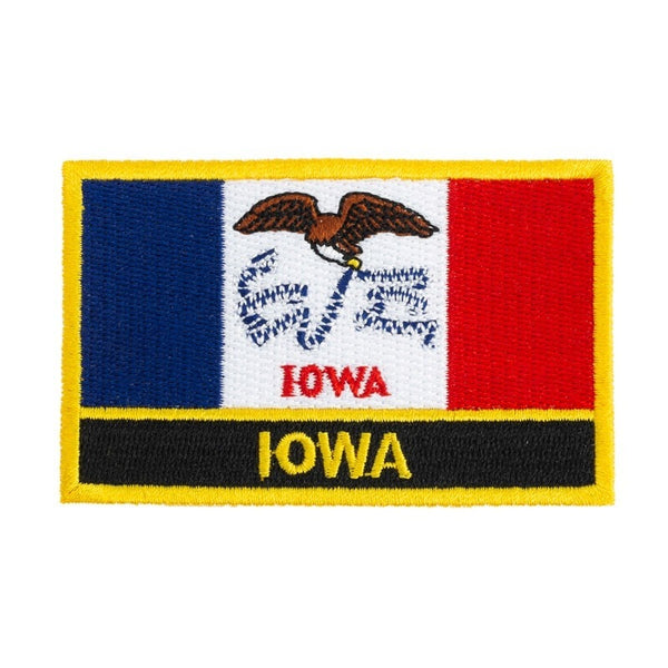 Iowa Flag Embroidered Patch