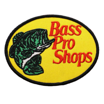Fish 'Bass Pro Shops  Logo' Embroidered Velcro Patch — Little Patch Co