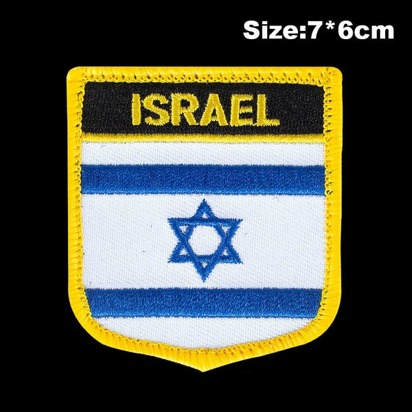 Israel Flag Embroidered Velcro Patch