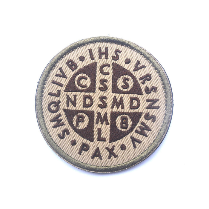 Emblem 'Saint Benedict Cross Morale' Embroidered Velcro Patch