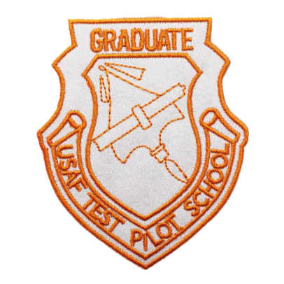 Emblem 'USAF Test Pilot School Graduate' Embroidered Velcro Patch