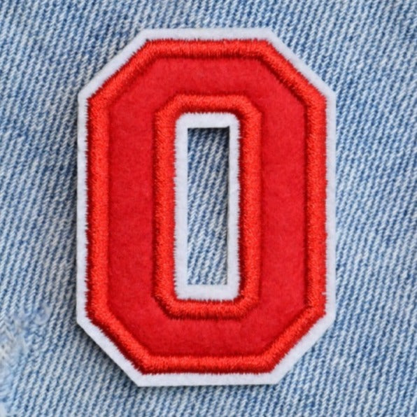 Letter O 'Red' Embroidered Patch