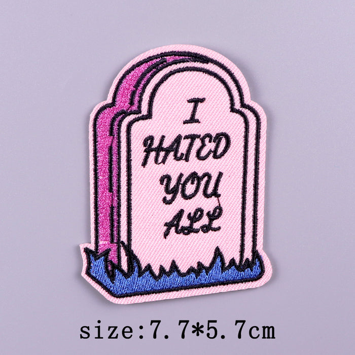 Tombstone 'I Hated You All' Embroidered Patch