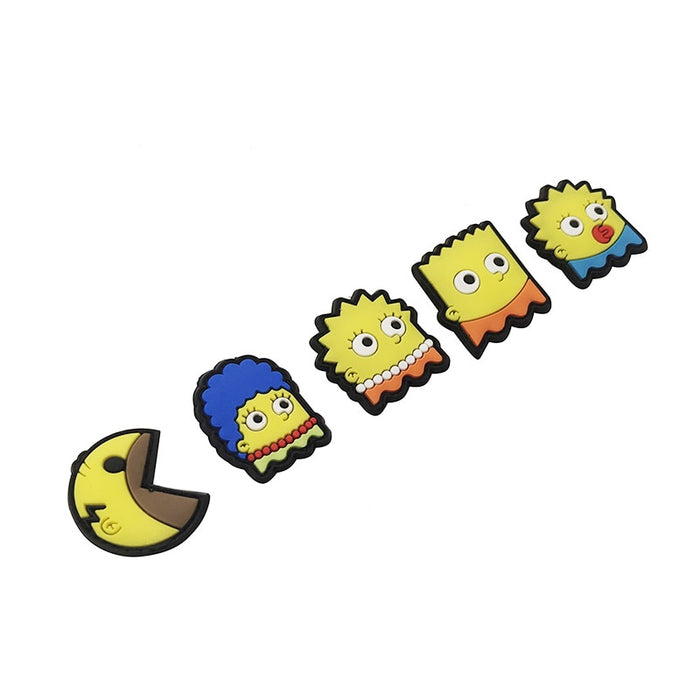 Cute 'The Simpsons x Pacman' PVC Rubber Velcro Patch