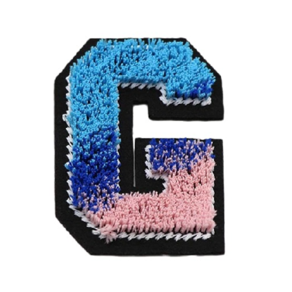 Tricolor 'Letter G' Embroidered Patch