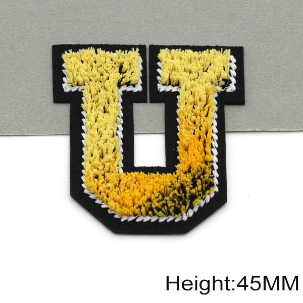 Tricolor 'Letter U' Embroidered Patch