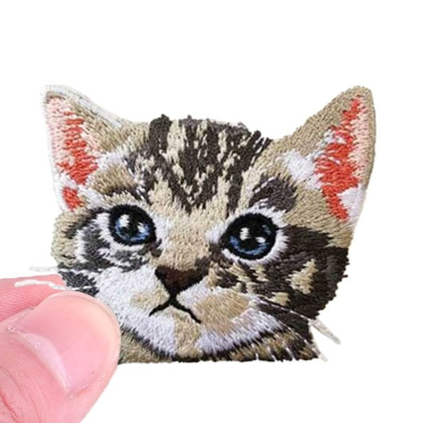 Cute Cat 'Calm Face' Embroidered Patch