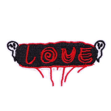 Halloween 'Love | Peeking Ghosts' Embroidered Patch