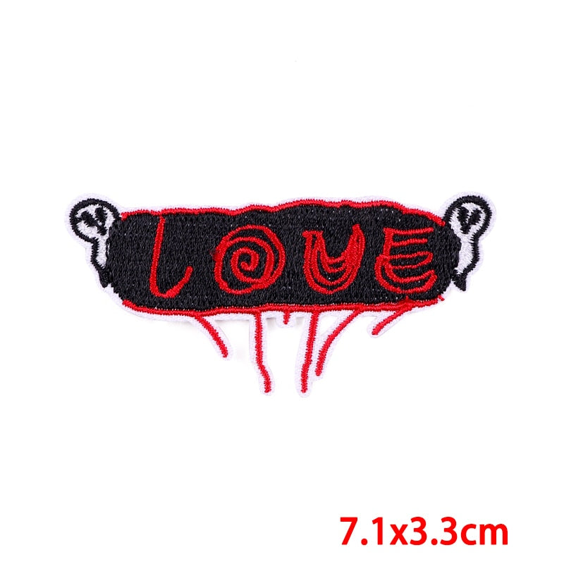 Halloween 'Love | Peeking Ghosts' Embroidered Patch