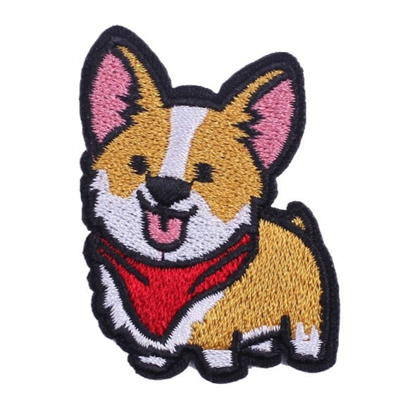 Dog 'Corgi | Red Scarf 2.0' Embroidered Patch