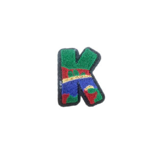 Superhero 'Letter K' Embroidered Patch