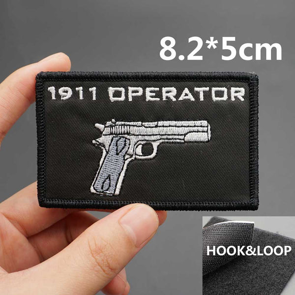 Military Tactical '1911 Operator Pistol' Embroidered Velcro Patch